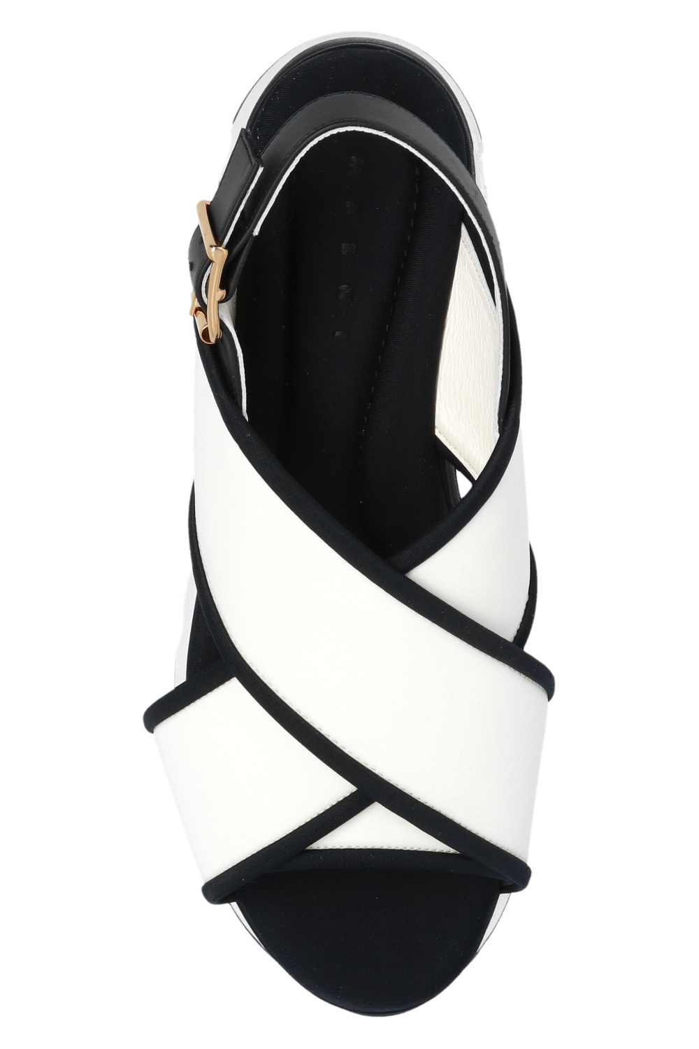 Platform sandals Marni - Marni White Shearling Fussbett